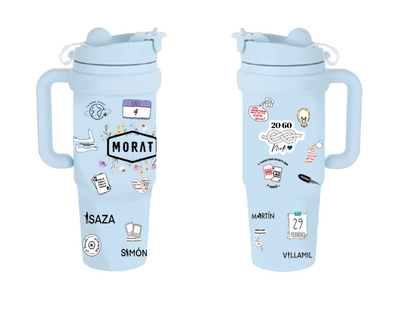 Vasos Térmico 900ml | Summer Trendy Cups | Celeste claro | MORAT | Culpa tuya