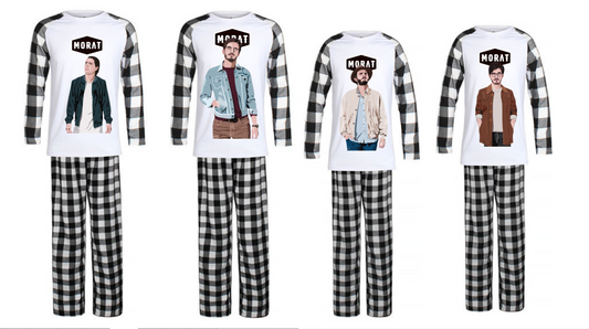 Pijama de Morat | Negro | Cuadros | Manga Larga | Personajes