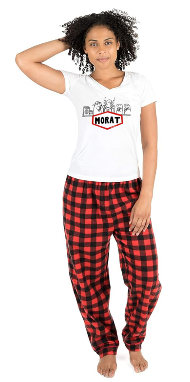 Pijama de Morat | Rojo | cuadros | Manga Corta | Banda