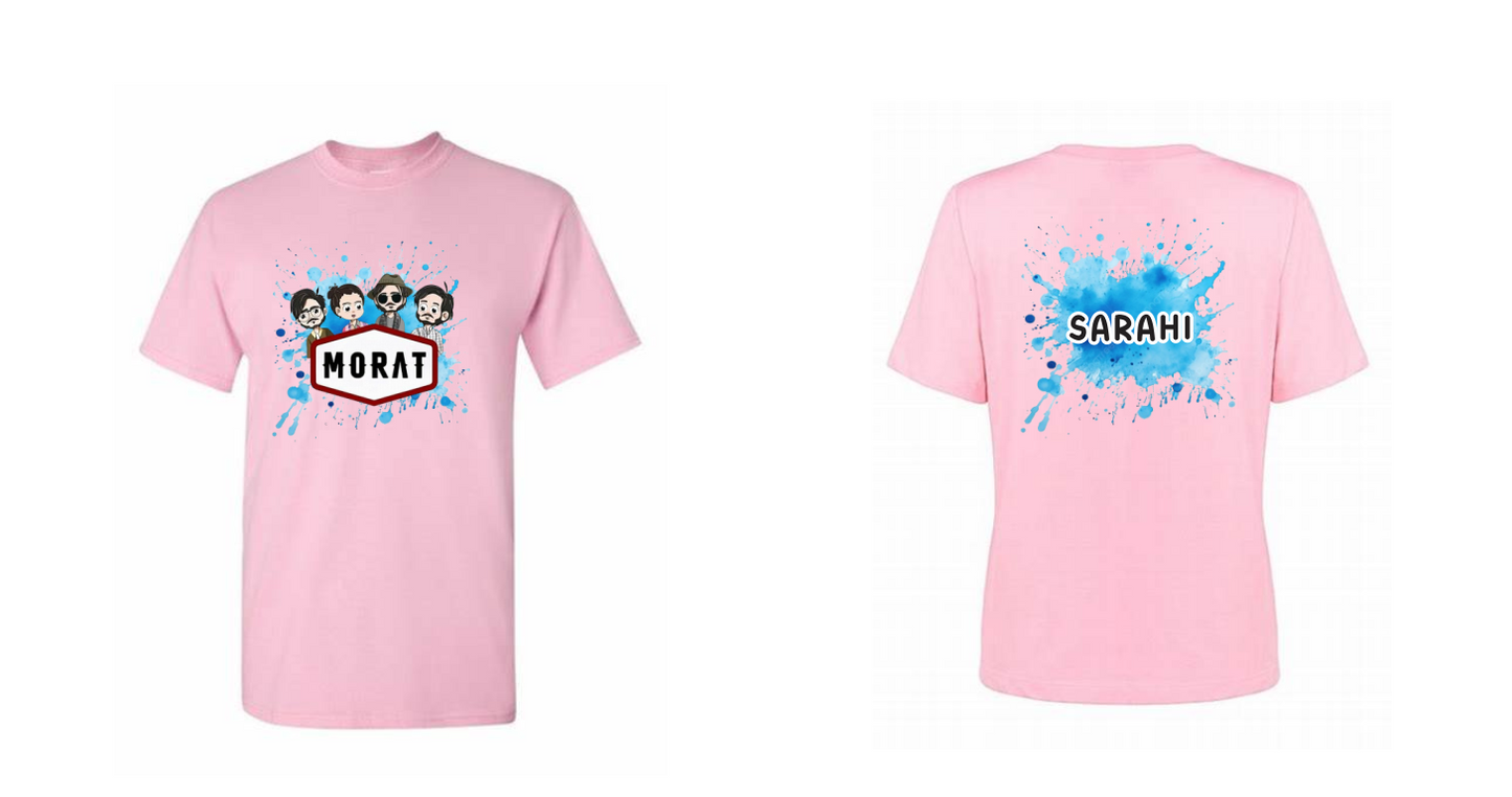 Playera Morat | Rosa  | Nunca Al Revez| Clienta Sarahi