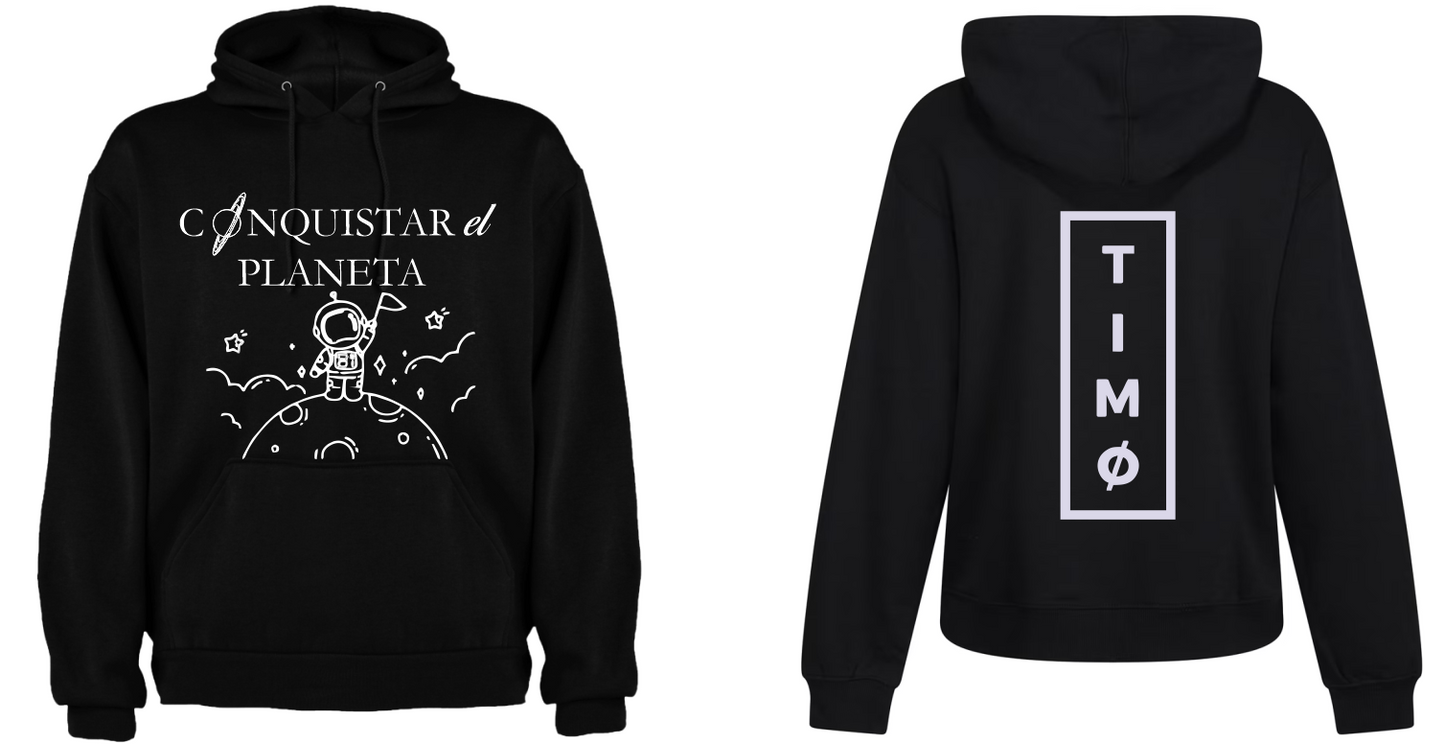 Sudadera | Negro | Timo | Conquistar el planeta