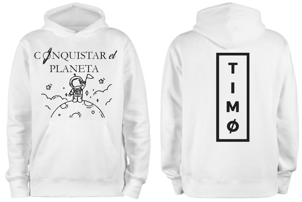 Sudadera | Blanco | Timo | Conquistar el planeta