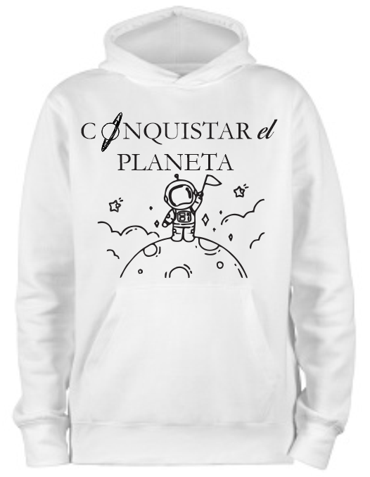 Sudadera | Blanco | Timo | Conquistar el planeta