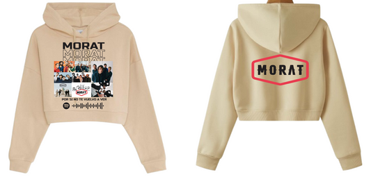 Sudadera Tipo Crop Top | Morat | Beige| Por si no te vuelvo a ver