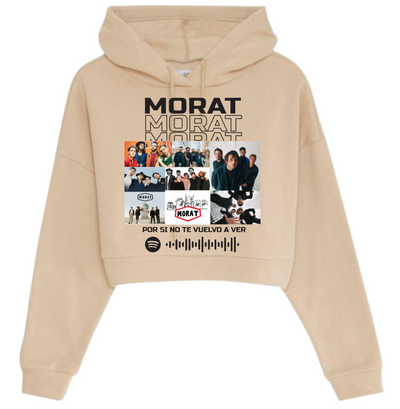 Sudadera Tipo Crop Top | Morat | Beige| Por si no te vuelvo a ver