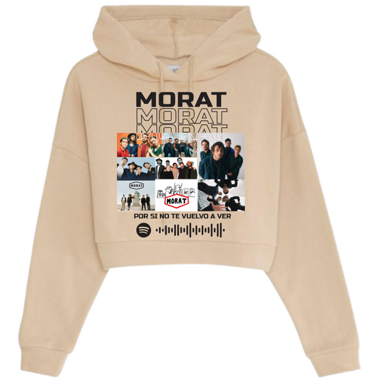Sudadera Tipo Crop Top | Morat | Beige| Por si no te vuelvo a ver