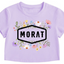 Playera Morat | Lila | Crop Top | Flores