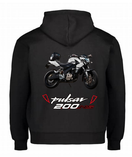 Sudadera negra | Biker Alfredo | Pulsar NS200