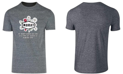 Playera  Morat | Gris Oscuro | Flores | De haber sabido