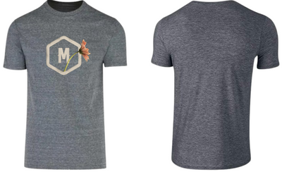 Playera  Morat | Gris Oscuro | Flor