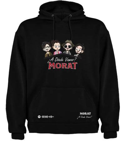 Sudadera | Morat | Negro | ¿A donde Vamos? | Frases