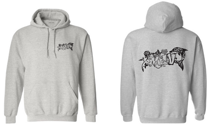 Sudadera personalizada| Gris claro| Rosa