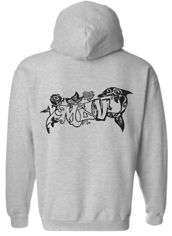 Sudadera personalizada| Gris claro| Rosa