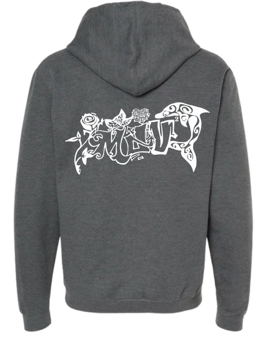 Sudadera personalizada| Gris oscuro| Rosa