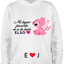 Sudadera blanca| Stich | Rosa E&J