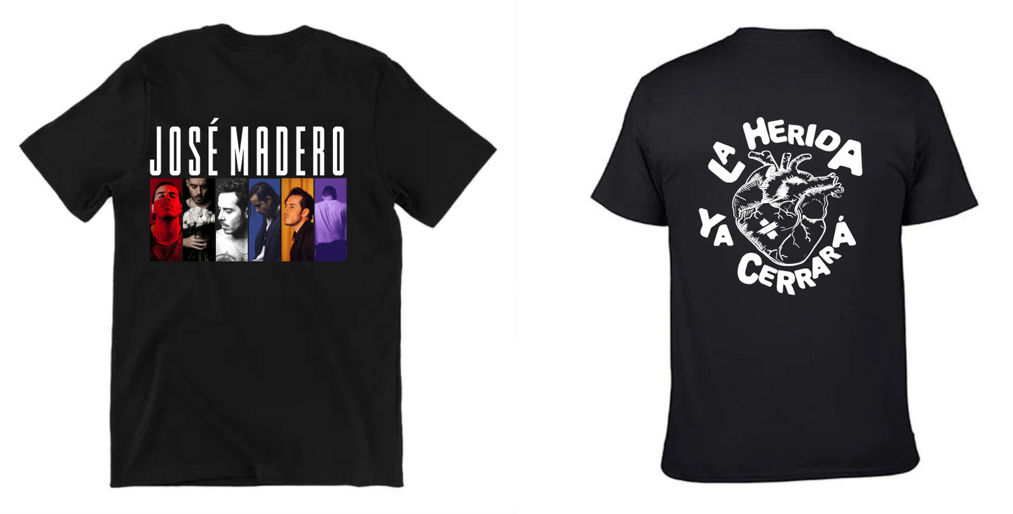 Playera negra| Jose Madero| colores