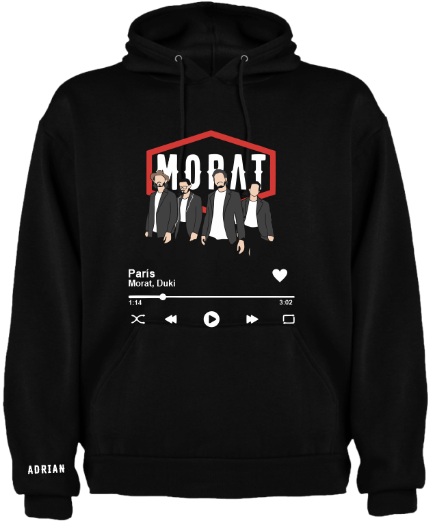 Sudadera Morat Negro | Morat y Duki| París