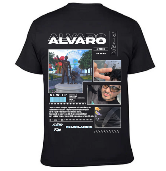 Playera Perzonalizada| Negra| Álvaro Díaz
