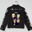 Chaqueta de lona| Negra | Coldplay| Caras| Dama