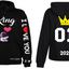 Sudadera Personalizada| Negra| Peach And Goma| King