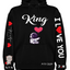 Sudadera Personalizada| Negra| Peach And Goma| King