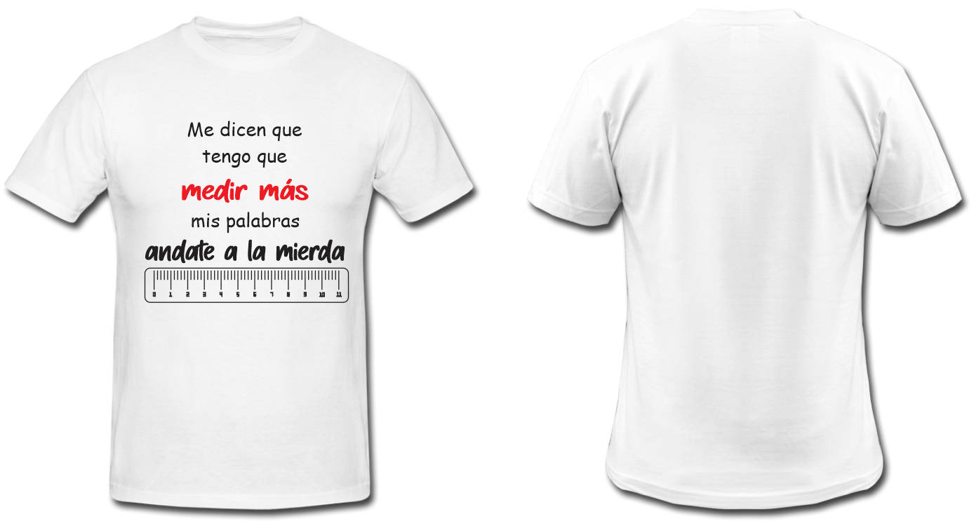 Playera  personalizada| blanco| Medí tus palabras