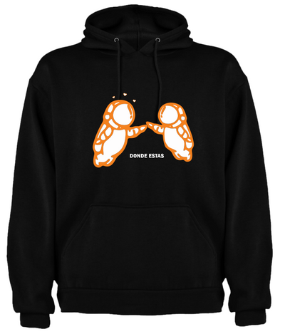 Sudadera Personalizada| Negra| Astronautas Donde estas