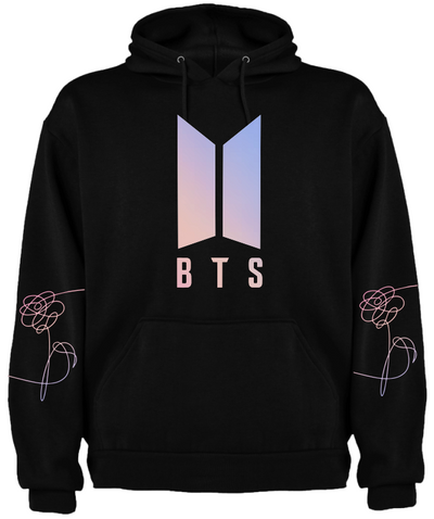 Sudadera Personalizada| Negra| BTS Rosa