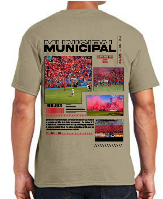 Playera cafe claro| Municipal| Soy Rojo