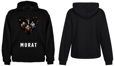 Sudadera Tipo Hoodie| Negra| Morat| Corazon