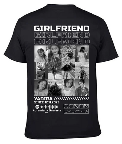 Playera negra| Girlfriend | Yadira H