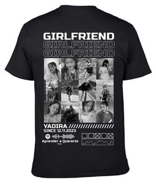 Playera negra| Girlfriend | Yadira H