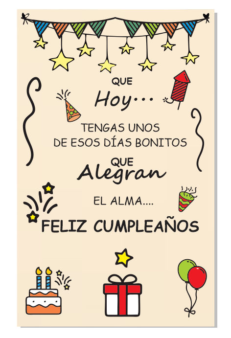 Tarjeta PVC Personalizada| Cumpleaños