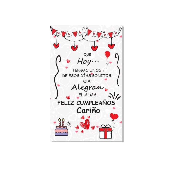 Tarjeta PVC Personalizada| Cumpleaños y Amor
