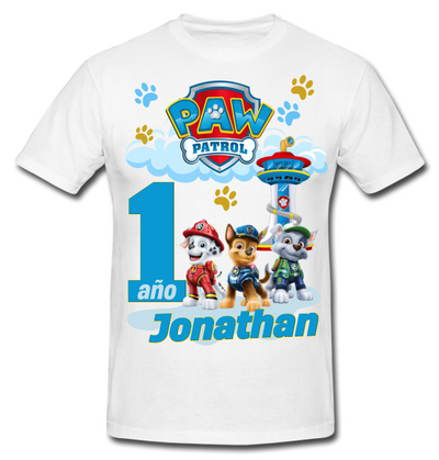 Playera Blanca| Paw Patrol| 1 año