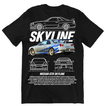 Playera Negra | Skyline| Historia