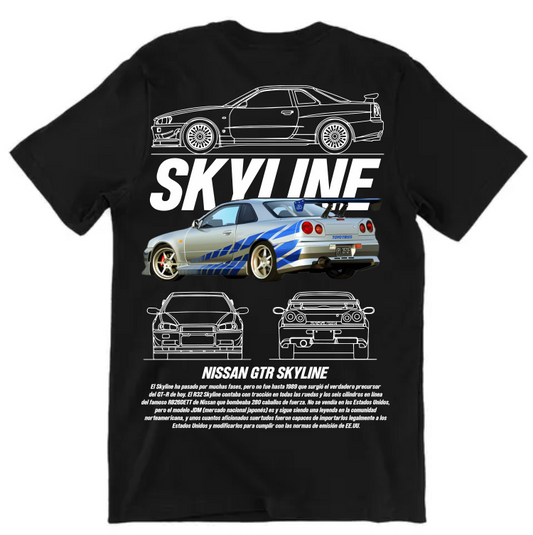 Playera Negra | Skyline| Historia