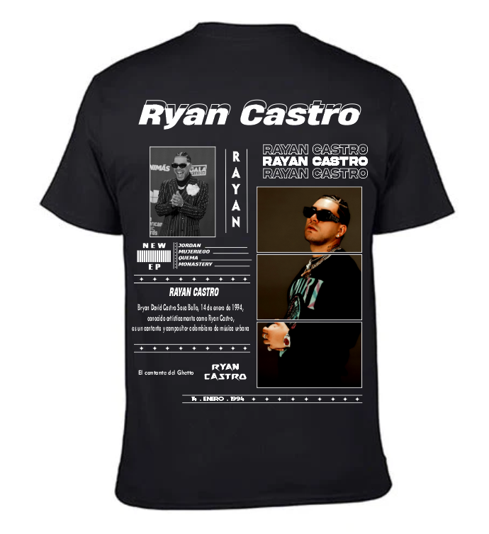 Playera Negra | Ryan Castro| Collague