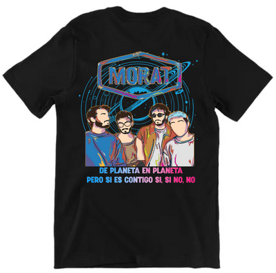 Playera Personalizada | Negra| Morat| Colores y planetas