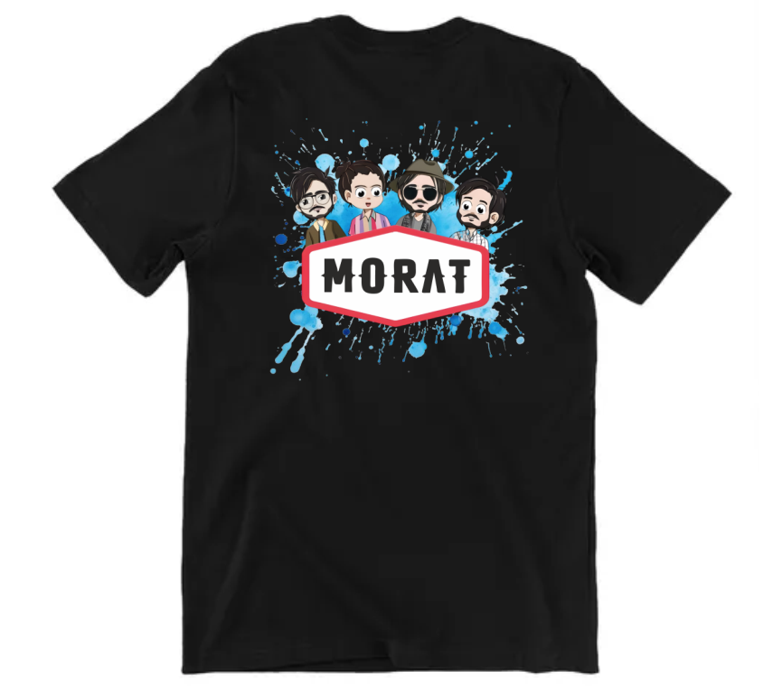 Playera Personalizada | Negra| Morat pintura y collague – Espaciogt
