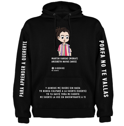 Sudadera personalizada| Negra| Mi suerte| Arisbeth