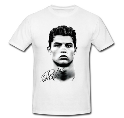 Playera Personalizada | Blanca| CR7|Rostro