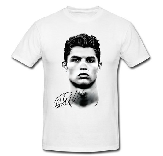 Playera Personalizada | Blanca| CR7|Rostro