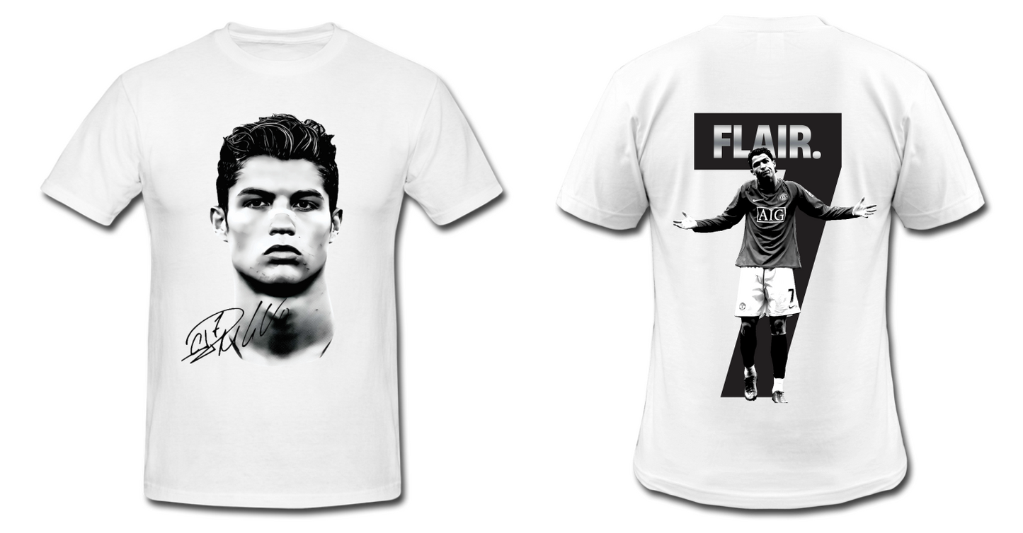 Playera Personalizada | Blanca| CR7|Rostro