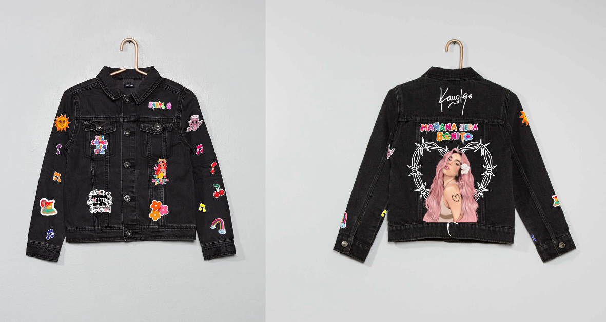 Chaqueta de lona| Negra| Karol G| Mañana será bonito