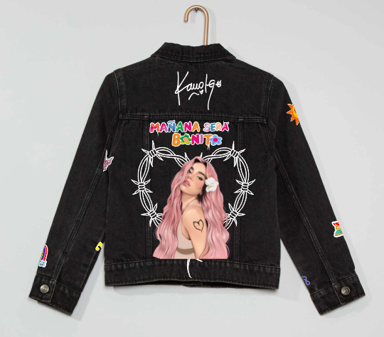 Chaqueta de lona| Negra| Karol G| Mañana será bonito