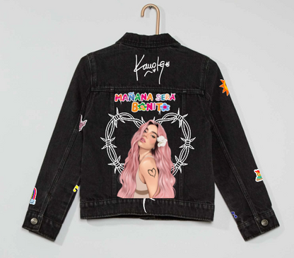 Chaqueta de lona| Negra| Karol G| Mañana será bonito