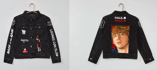 Chaqueta de lona| Negra| Paulo Londra| Leones con flow