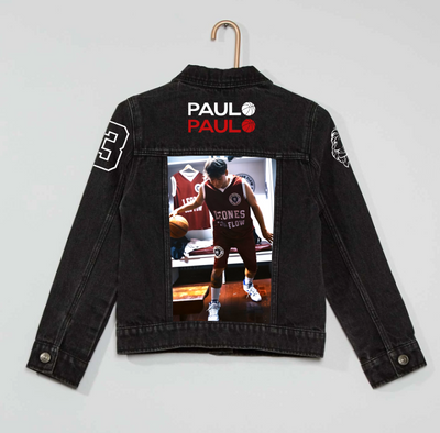 Chaqueta de lona| Negra| Paulo Londra| Back to the Game| Dama
