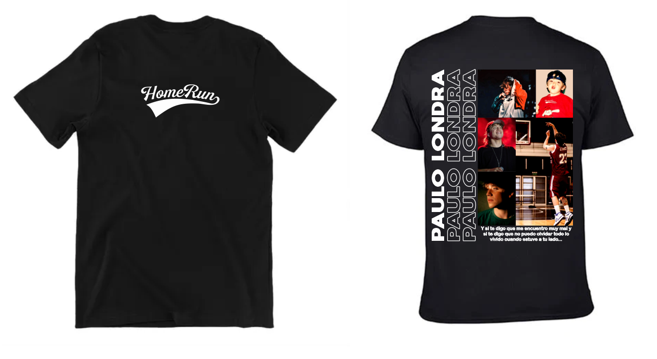 Playera Personalizada| Negra | Paulo Londra | Frente